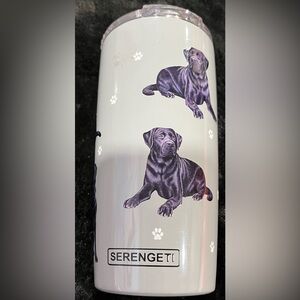Serengeti Stylish Gray Dog Print tumbler